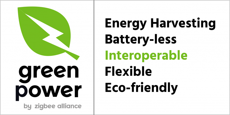 Nuevo logotipo Green Power de ZigBee Alliance.