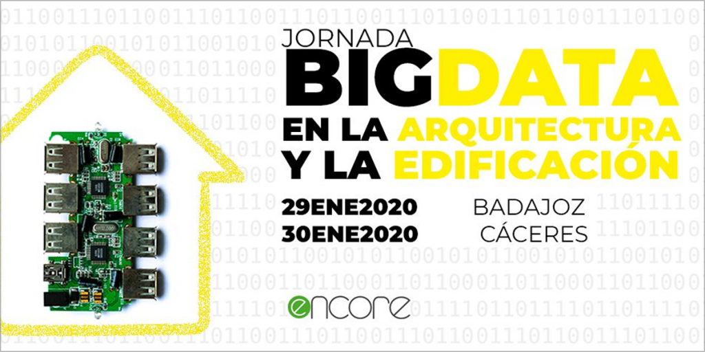 Cartel de las jornadas de Big Data del Colegio de Arquitectos de Extremadura.