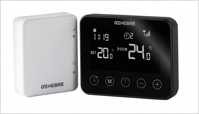 Kit Termostato Touch con receptor Wi-Fi de Genebre.