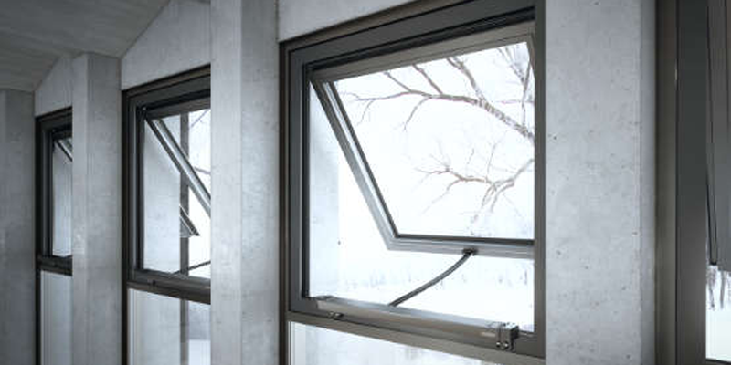Unas ventanas con el sistema de ventilación natural de Geze.