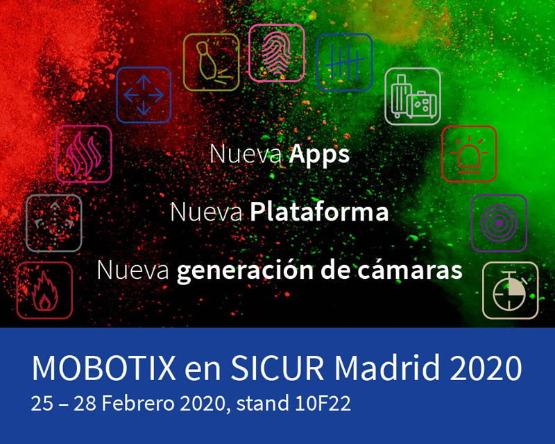 Cartel presentación SICUR de Mobotix. 