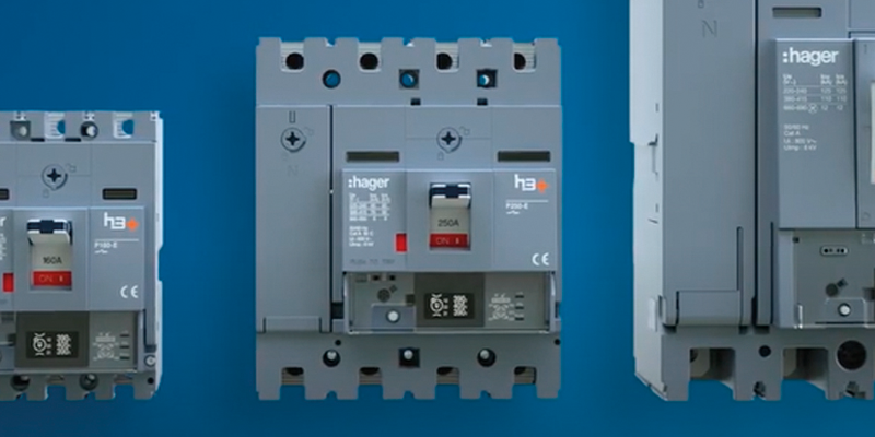 Nueva gama de interruptores automáticos de caja moldeada h3+ de Hager.