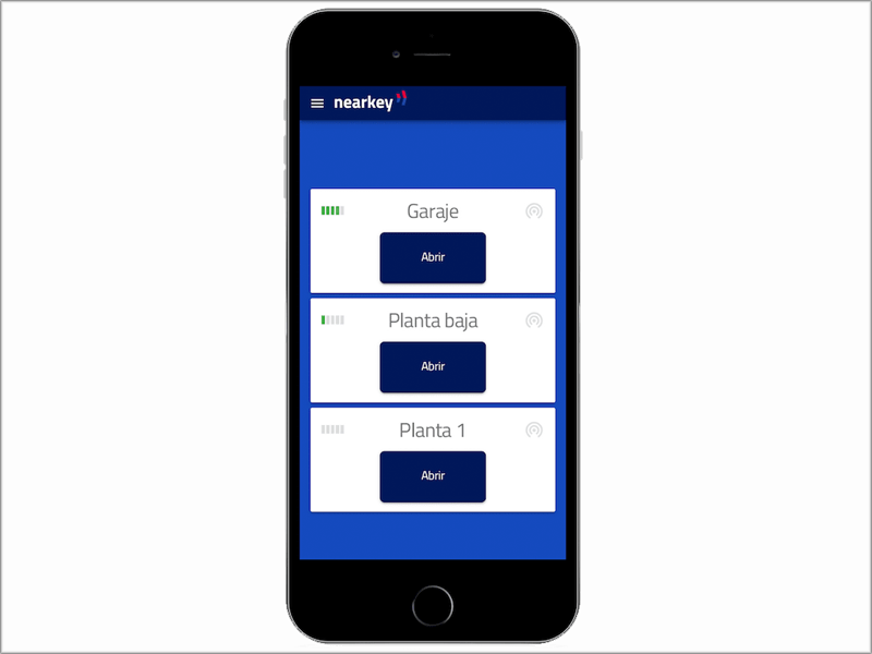 Aplicación móvil Nearkey de Nayar Systems.