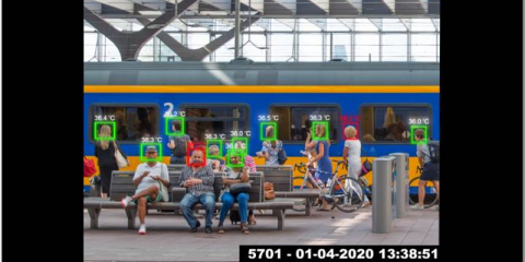 Los equipos de seguridad miden la temperatura corporal a través del sistema de gestión de vídeo