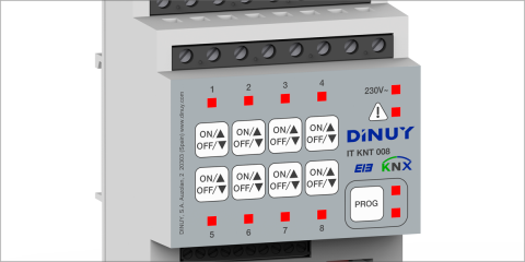 Dinuy comercializa dos actuadores multifunción que admiten persianas motorizadas