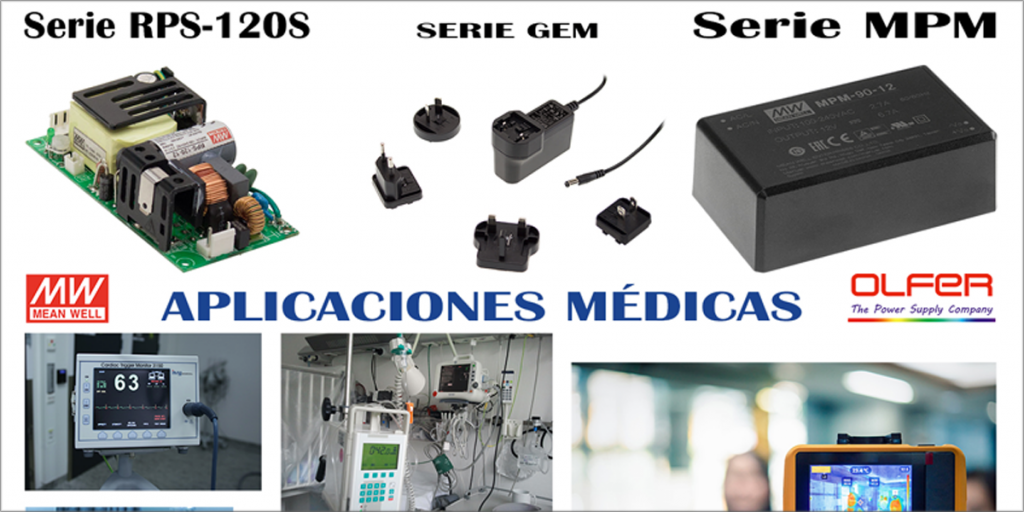 Fuentes de alimentación para aplicaciones médicas.