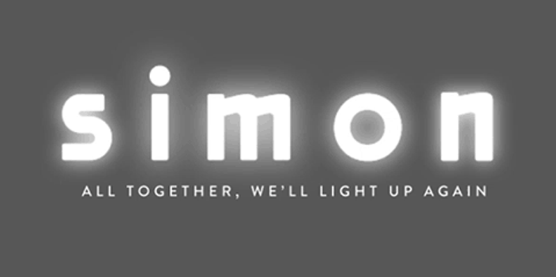 Nuevo logotipo temporal de Simon. 