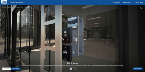 Visualización en 3D de los intercomunicadores con 2N Virtual Experience