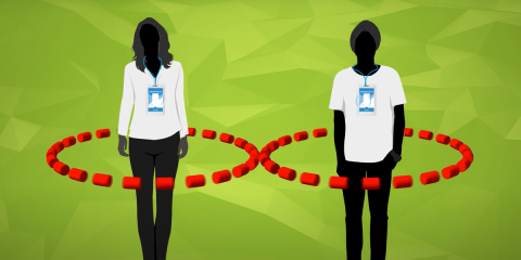 Solución para cumplir el distanciamiento social entre trabajadores