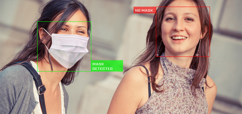 Aplicación Face Mask Detection de Hanwha. 