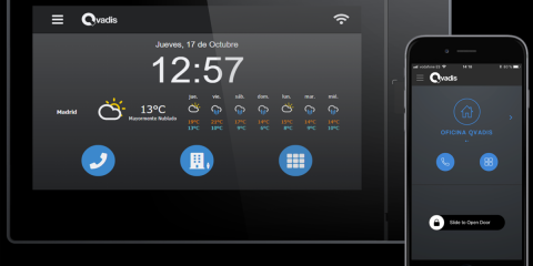 El telefonillo tradicional puede gestionarse en el móvil gracias a una pantalla táctil inteligente