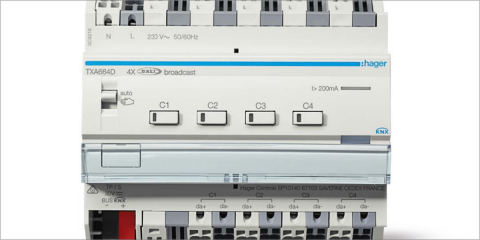 Hager presenta su nuevo actuador DALI KNX easy con control de cuatro áreas