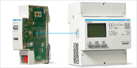 La interfaz TXF121 de Hager integra los contadores de energía en instalaciones KNX