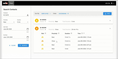 Herramienta de rastreo digital que monitoriza a los empleados ante contagios
