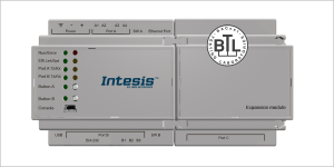 Pasarela de traducción de protocolos Profinet-BACnet IP/MSTP de Intesis.