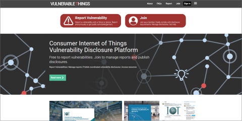 Plataforma online de divulgación de vulnerabilidades de los dispositivos IoT