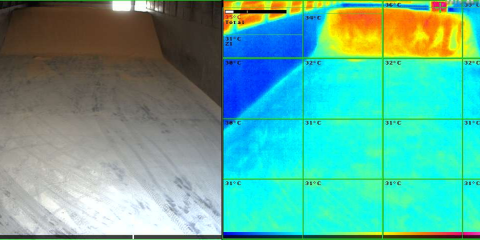 Conservación de la mercancía a granel a través de la tecnología termográfica de Mobotix