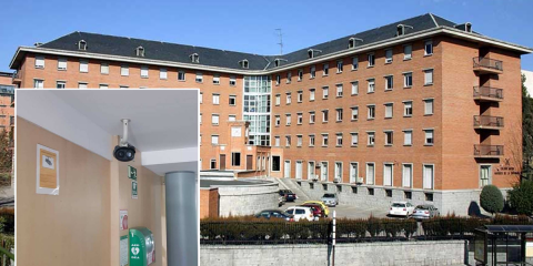 Medición de temperatura corporal en un colegio mayor universitario en Madrid