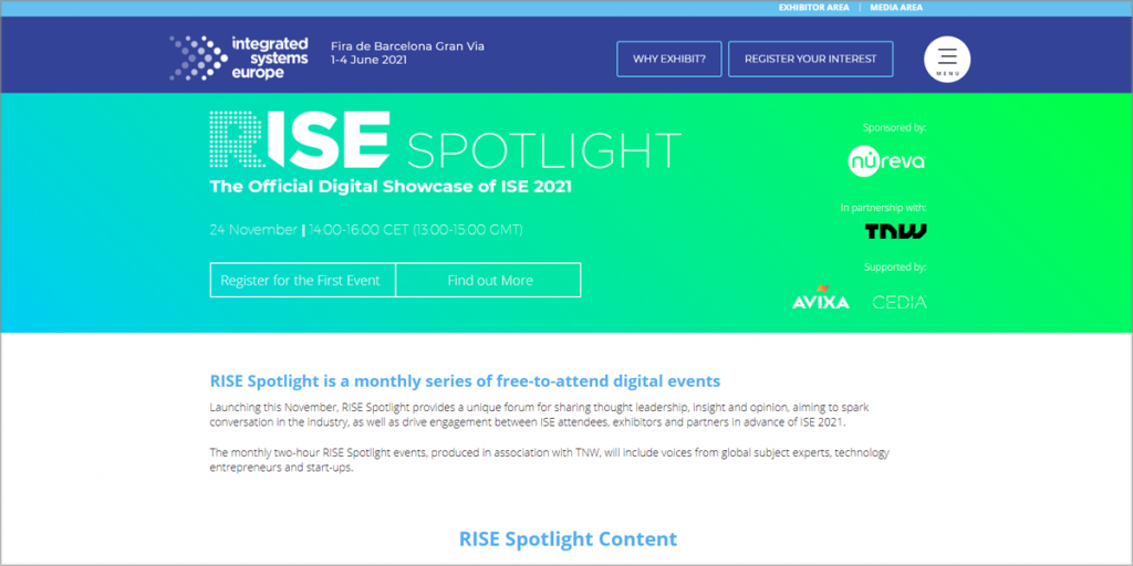 Rise Spotlights de ISE2021.