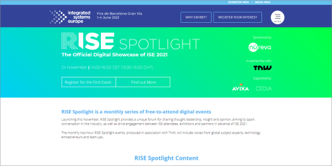 RISE Spotlights, el foro digital mensual centrado en las áreas clave de ISE 2021