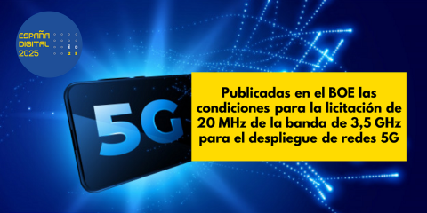 El BOE publica las condiciones para la licitación de 20 MHz de la banda de 3,5 GHz