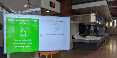 El Mercado de la Plaza de Cuba en Mataró instala un sistema de control de aforo y conteo de personas
