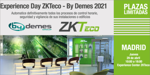 Abierta la inscripción para el evento Experience Day ZKTeco-By Demes 2021