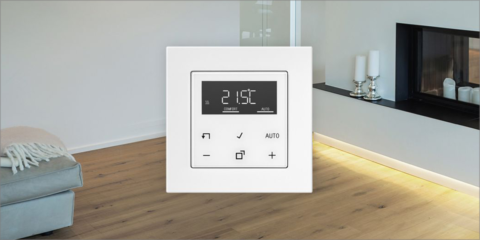 El controlador de temperatura ambiente de Jung facilita la gestión de la calefacción por suelo radiante