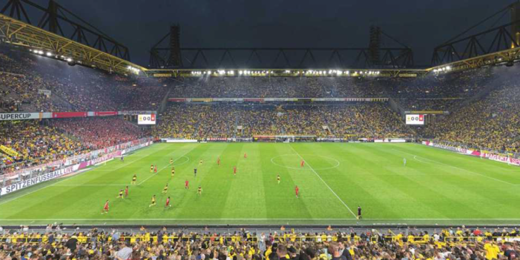 Estadio de fútbol.