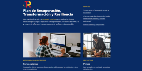 Disponible la nueva web del Plan de Recuperación para ciudadanos, empresas y organizaciones