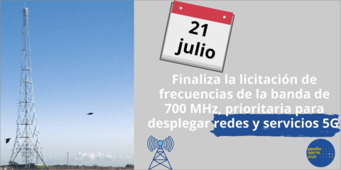 Finaliza la licitación de frecuencias de la banda de 700 MHz para el impulso del 5G