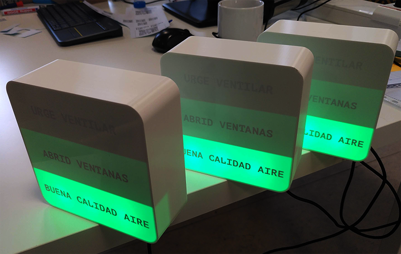 Sensor de CO2 de la Universidad de Oviedo. 