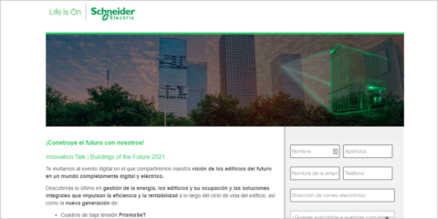 El evento virtual ‘Buildings of the Future 2021’ mostrará las soluciones de energía de Schneider Electric