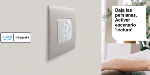 El mando de empotrar controlado por voz de Vimar facilita la gestión de los dispositivos inteligentes