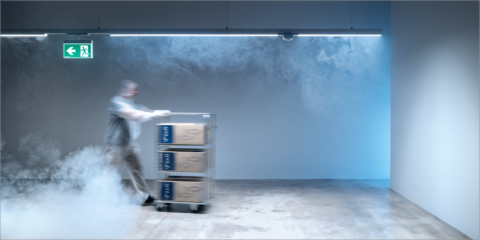 Nueva cartera con protección IP64/IP54 del sistema modular de iluminación de fila continua de Zumtobel