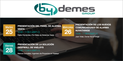 By Demes celebrará nuevos webinars centrados en los sistemas de alarma y solución perimetral