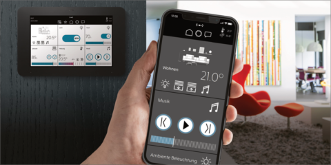 La pantalla táctil Smart Panel 8 de Jung ofrece una información completa de la instalación KNX