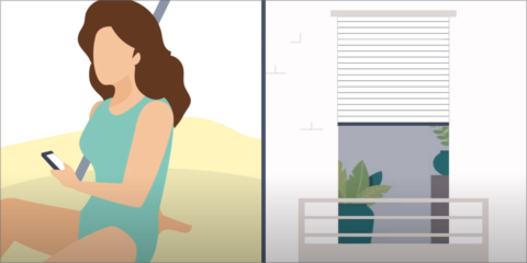 La persiana motorizada conectada con el motor Tymoov2 de Delta Dore