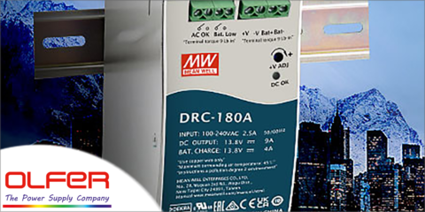 Nueva fuente de alimentación de seguridad SAI de carril DIN, distribuida por Electrónica OLFER