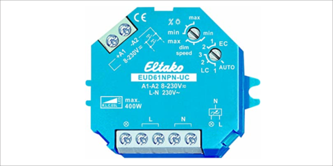 El regulador de luz universal de Eltako incorpora reconocimiento automático de lámparas