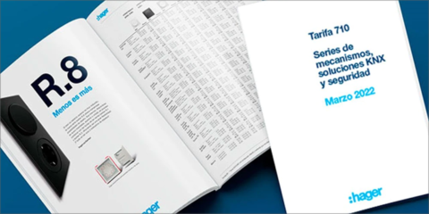 Series de mecanismos, soluciones KNX y seguridad en el nuevo catálogo Tarifa 710 de Hager
