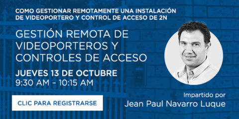 Gestión remota de videoporteros y control de accesos, tema principal del nuevo webinar de 2N