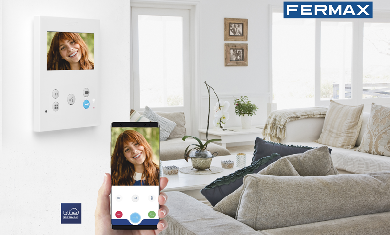 Fermax lanza la nueva versión de su servicio de desvío de llamadas BLUE  para los monitores wifi • CASADOMO