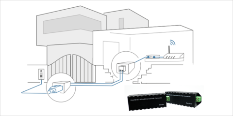 Integración de videoporteros IP en edificios antiguos sin cambiar la instalación eléctrica con el convertidor ethernet PoE de dos hilos de DoorBird