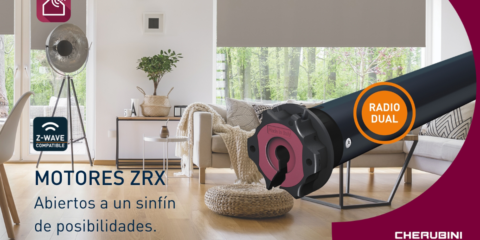 Los motores Z-Wave de CHERUBINI son compatibles para integrarlos con controladores domóticos de terceros