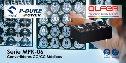 Electrónica OLFER presenta los nuevos convertidores CC/CC serie MPK-06 para aplicaciones médicas