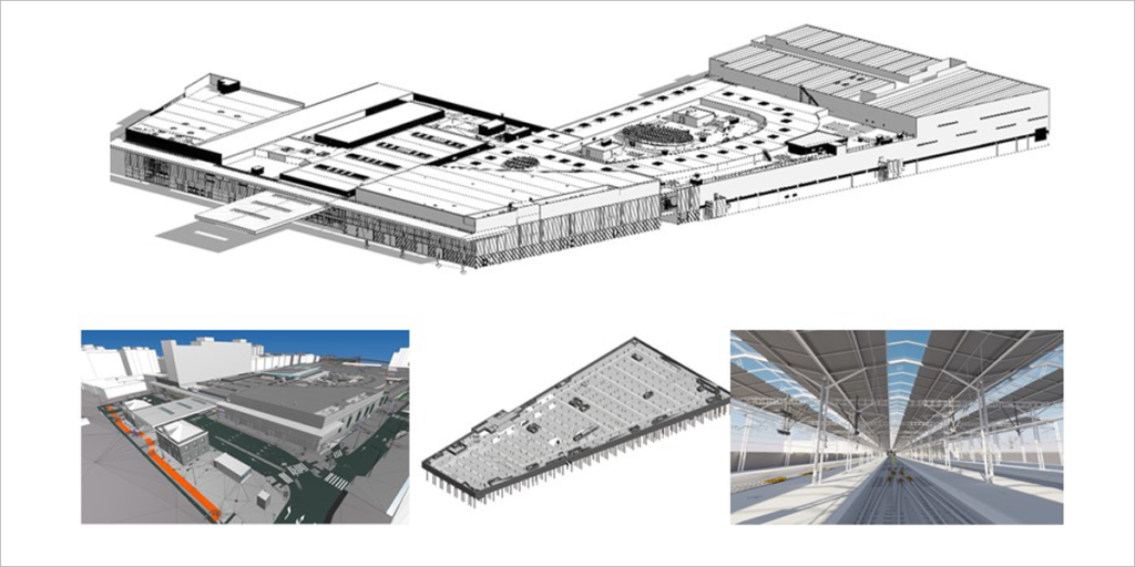 Modelo BIM estación ferroviaria Málaga.