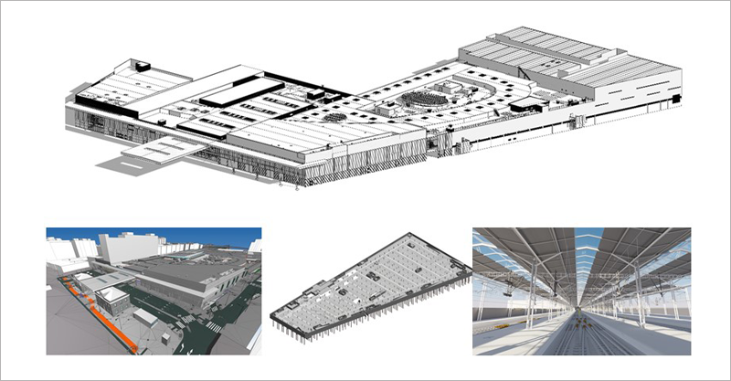 Modelo BIM estación ferroviaria Málaga.