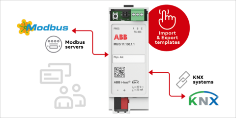 La nueva pasarela ABB Modbus KNX ofrece una comunicación bidireccional de los sistemas