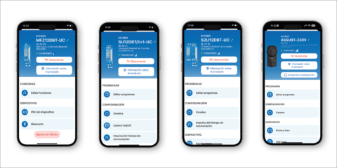 La aplicación Eltako Connect es compatible con tres dispositivos de conmutación